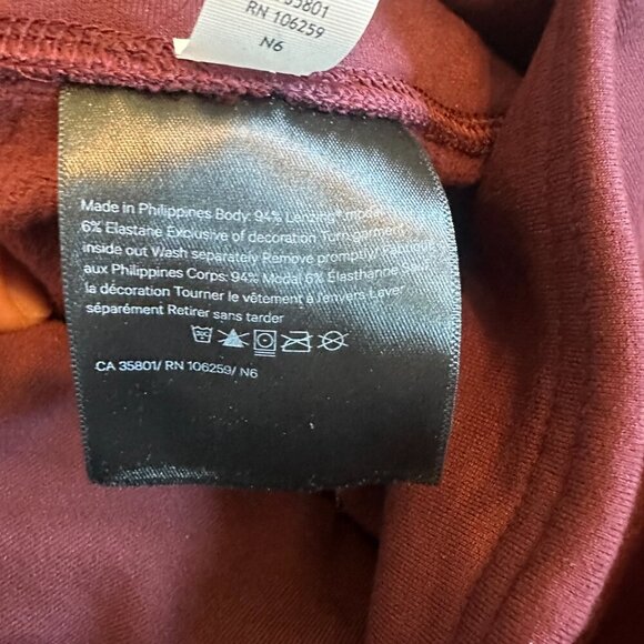 Lululemon Wunder Lounge Super High-Rise Tight 28" Red Merlot Leggings Size 2 - Picture 11 of 13